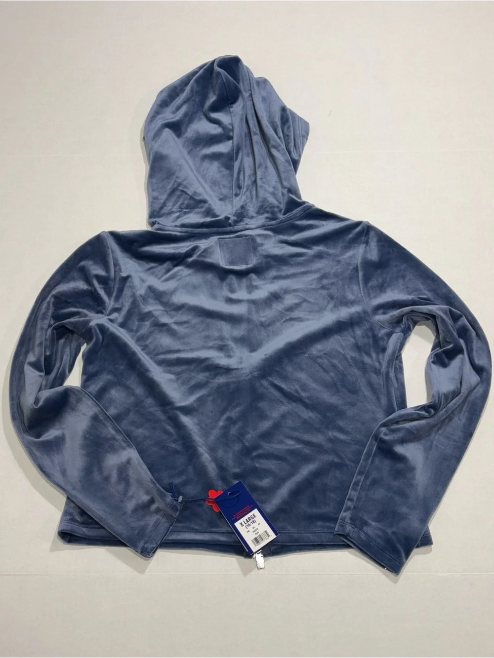 Limited Too Blue Velour 2-Piece Tracksuit Set Full Zip Hooded Hoodie & Pants XL